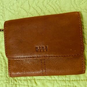 Nine West Cognac Leather Coin Purse